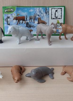 Коллекция фигурок киндер натунс, полярные животные, 2012