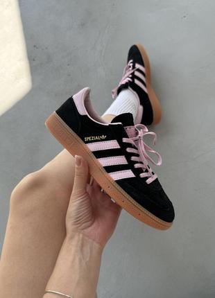 Женские кроссовки adidas handball spezial black pink gum 36-38-40-41