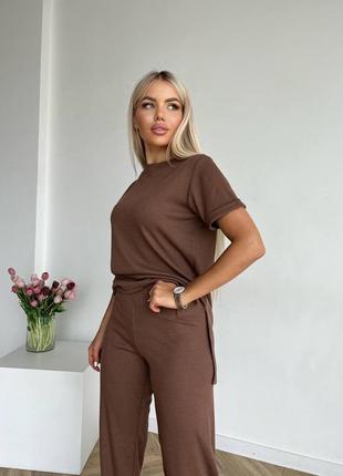 Спортивный костюм женский повседневный без капюшона базовый черный коричневый розовый хаки синий весенний на весну демисезонный батал