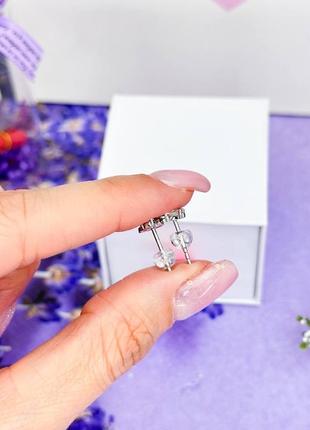 Серебряные серьги «котики»