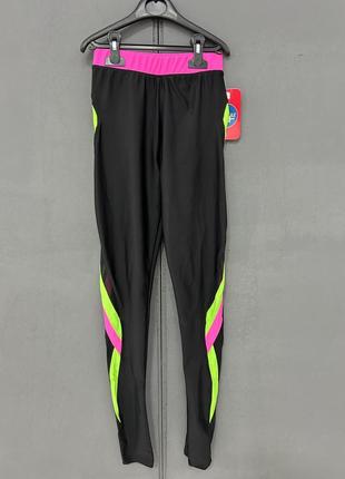 Лосины спортивные бифлекс со вставкой сеткой  xs,s,m