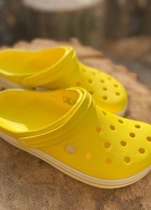 Crocs crocband clog крокси сабо унісекс crocs crocband clog lemon white жовті крокси сабо унісекс2 фото