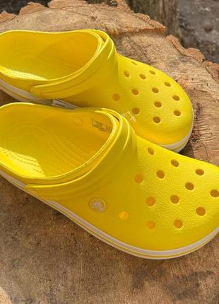 Crocs crocband clog крокси сабо унісекс crocs crocband clog lemon white жовті крокси сабо унісекс3 фото