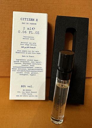 Ex nihilo citizen x пробник оригинал.