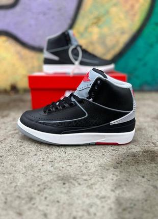👟 кроссовки nike air jordan 2 retro black cement lux / наляжка bs👟