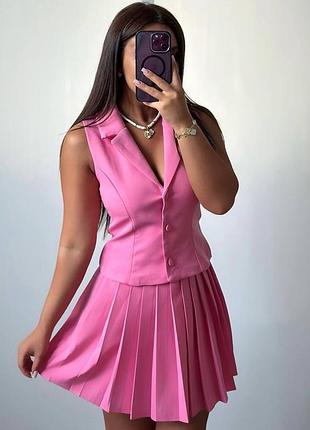 Костюм жилетка юбка солнце