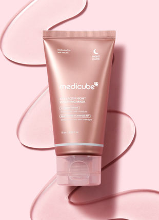 Medicube  collagen night wrapping peel off mask  зміцнювальна нічна маска для обличчя - 75ml