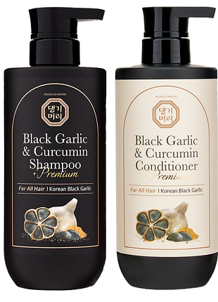Набір для волосся lador damage shampoo premium black garlic curcumin shampoo conditioner шампунь кондиціо