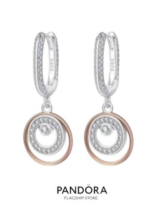 Серьги серебро silver_pandora original premium ♥️ украшены фианитами