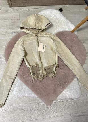 Джинсівка з капюшоном