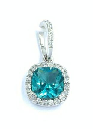 Подвеска золото💎бриллианты💎турмалин лагуна💎кулон золото бриллианты пiдвic з дiaмантами