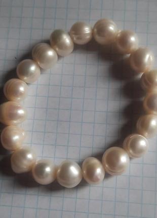 Винтажный браслет из натуральных жемчуг
