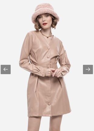 Крутезне шкіряне плаття з ременем missguided8 фото