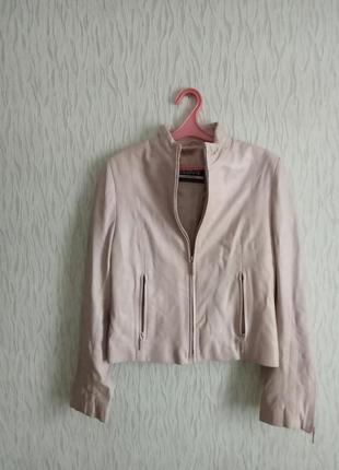 Короткая кожаная куртка новая