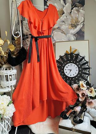 Хорошее натуральное платье миди вискоза