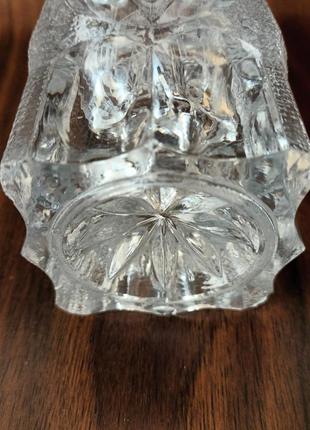 Ваза винтаж рэтро толстое литое стекло