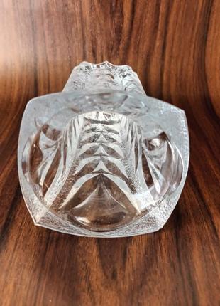 Ваза винтаж рэтро толстое литое стекло