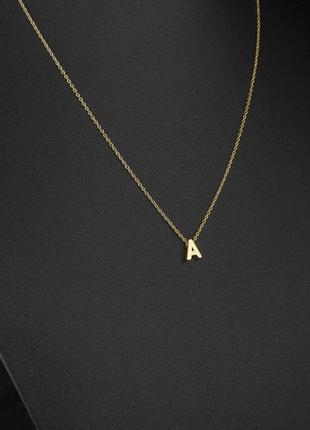 Намисто-кльош ланцюжка персональний подарунок особиста буква золото срібло підвіска кулон намисто mc3485 фото