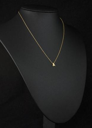 Намисто-кльош ланцюжка персональний подарунок особиста буква золото срібло підвіска кулон намисто mc3487 фото