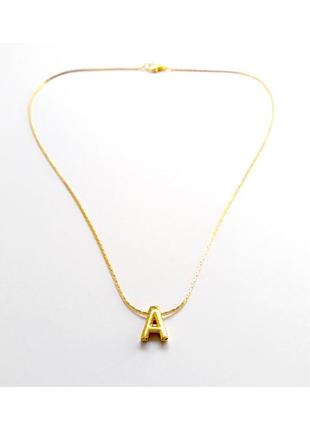 Намисто-кльош ланцюжка персональний подарунок особиста буква золото срібло підвіска кулон намисто mc3482 фото