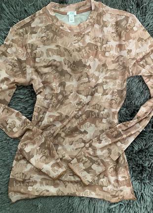 Лонгслів кофта в сіточку