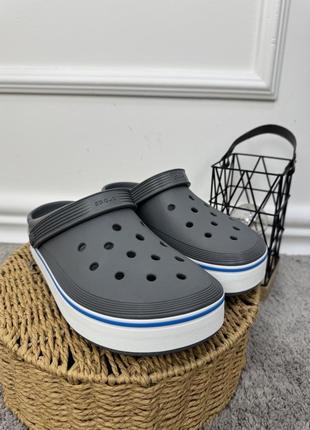 Crocs off court clog grey мужские кроксы в сером цвете