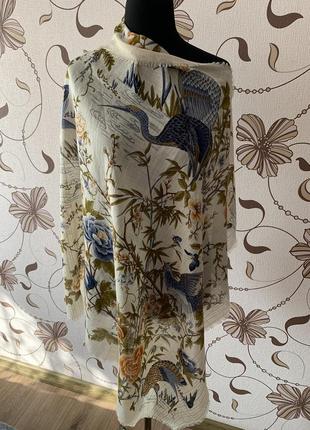 Вінтажна вовняна хустка lehner