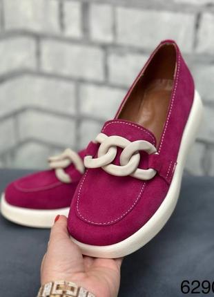 Мокасины женские натуральная замша