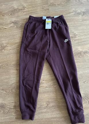 Брюки мужские nike sportswear club fleece joggers burgundy bv2671-652