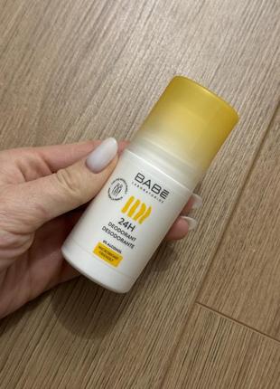 Дезодорант для всей семьи "24 часа защиты" с пребиотиком babe laboratorios sensitive roll-on deodorant, 50мл
