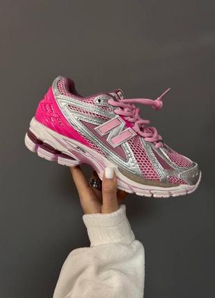 Кроссовки new flyknit 1906 « pink silver » premium