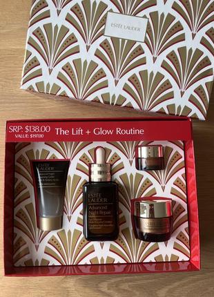 Ціна 🔥🔥🔥набір estee lauder advanced night repair serum holiday skincare set the lift + glow routine