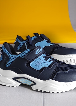 Сині кросівки сітка для дівчинки-літні