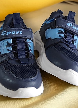 Сині кросівки сітка для дівчинки-літні