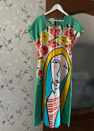 Дизайнерское платье с ручной росписью