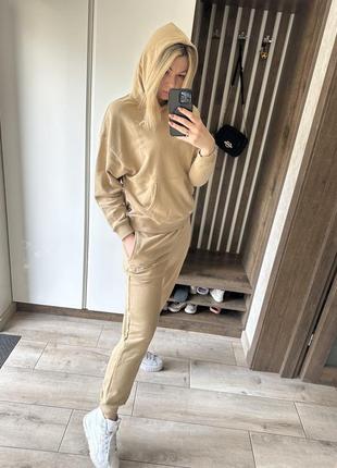 Костюм женский женский puma, бежевый, пума костюм женский