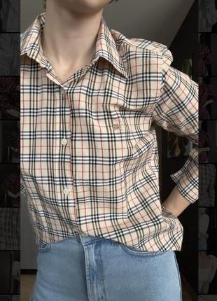 Рубашка burberry блузка сорочка бавовна хлопок