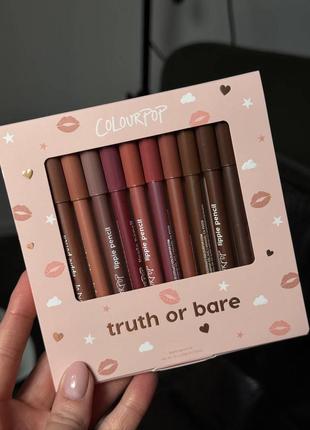 Набір олівців для губ colourpop truth or bare