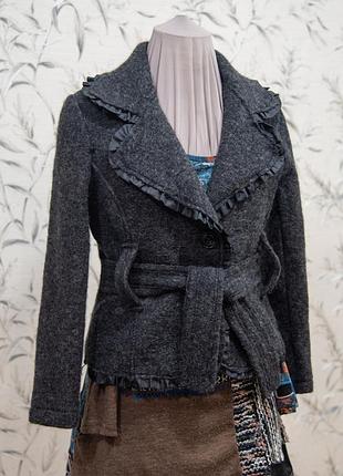 Вінтажний затишний вовняний кардиган з поясом 📍розмір m-l