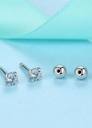 Серебряные серьги миниатюры