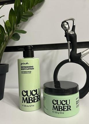 Набір лосьйон для тіла і скраб для тіла cucumber оригінал victoria’s secret