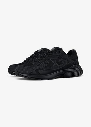 Кроссовки dior b30 x stone island black черные мужские