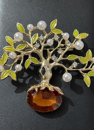 Брошь - дерево с жемчужинами 💎