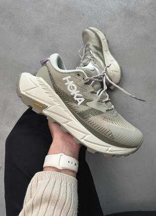 Мужские кроссовки hoka skyline-float x khaki/beige