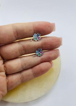 Серебряные серьги пусеты 925 проба