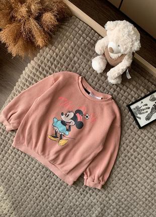 Вафельний світшот з мінні від zara