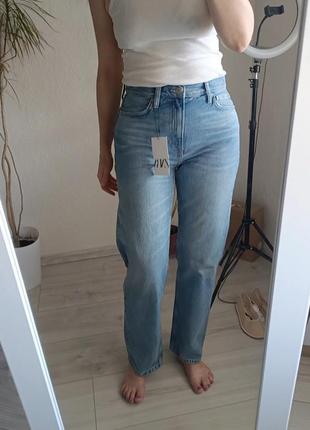 Джинсы прямые с эффектом загрязнения от zara5 фото