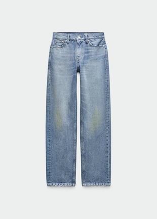 Джинсы прямые с эффектом загрязнения от zara6 фото