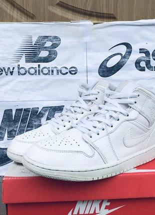 Кроссовки nike air jordan 1 retro mid баскетбольные кожаные высокие