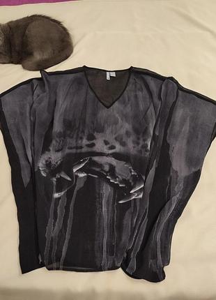 Летняя шифоновая туника парео h&m oversize